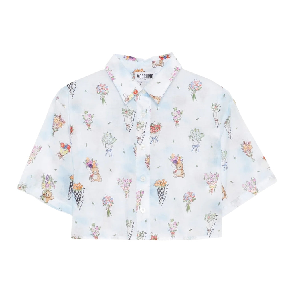 Moschino Kids Teddy Flowers Shirt