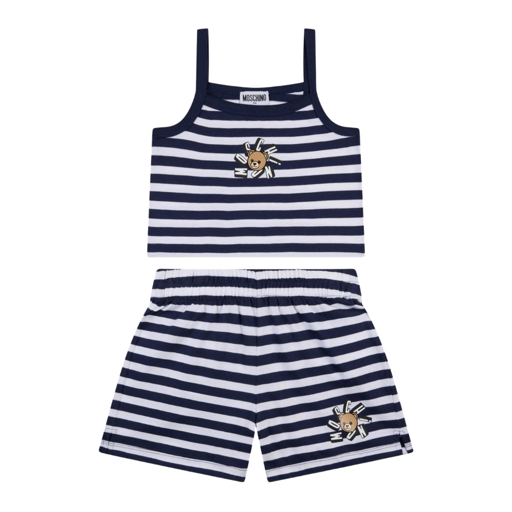 Moschino Kids Tank Top And Shorts Set