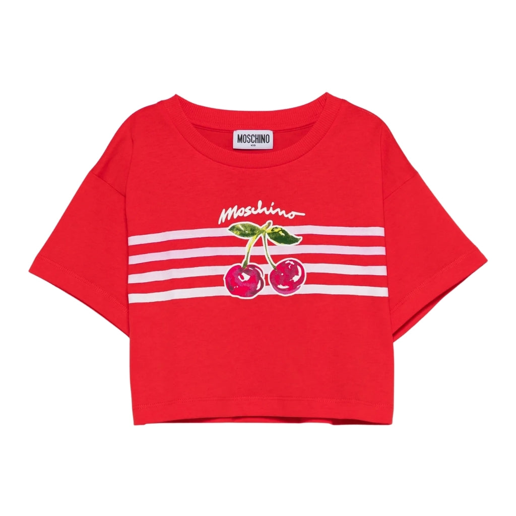 Moschino Kids Cherry Stripes T-Shirt
