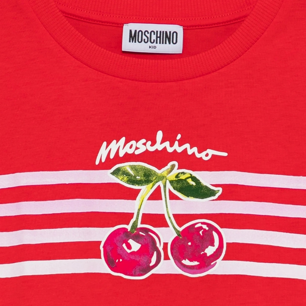 Moschino Kids Cherry Stripes T-Shirt