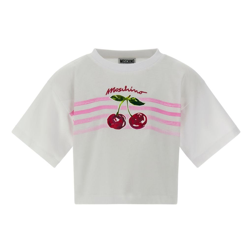 Moschino Kids Cherry Stripes T-Shirt