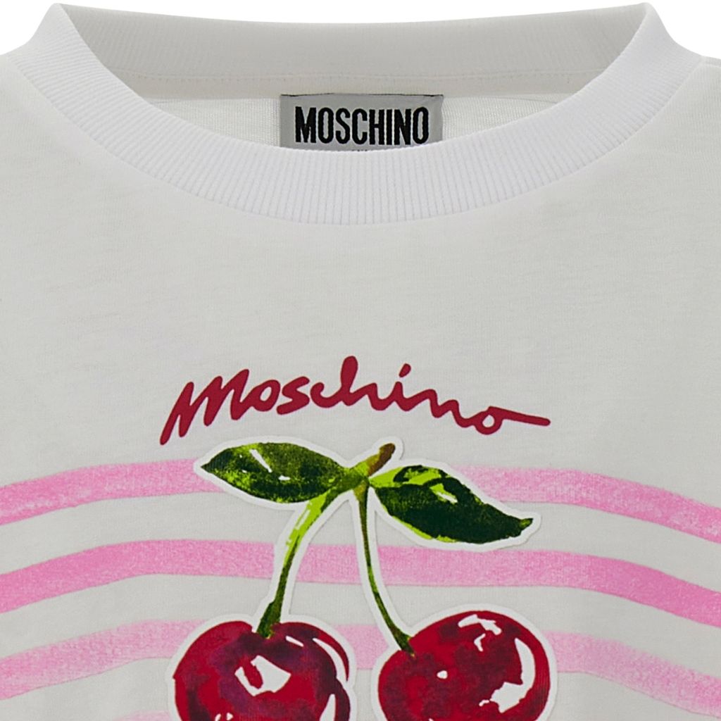 Moschino Kids Cherry Stripes T-Shirt