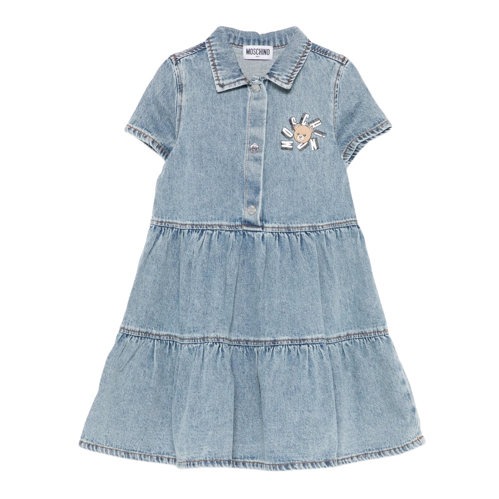 Moschino Kids Teddy Bear Denim Dress