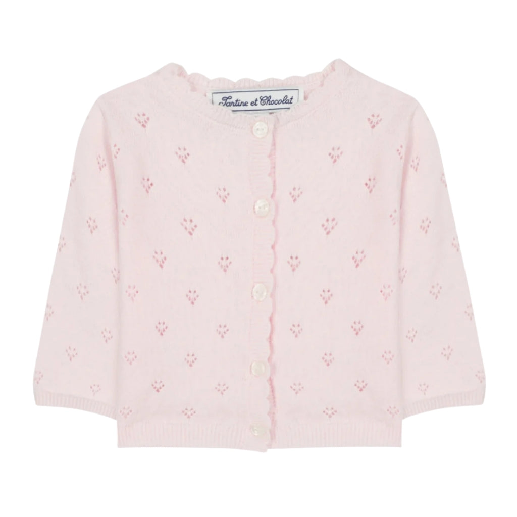 Tartine Et Chocolat Floral Knit Cardigan