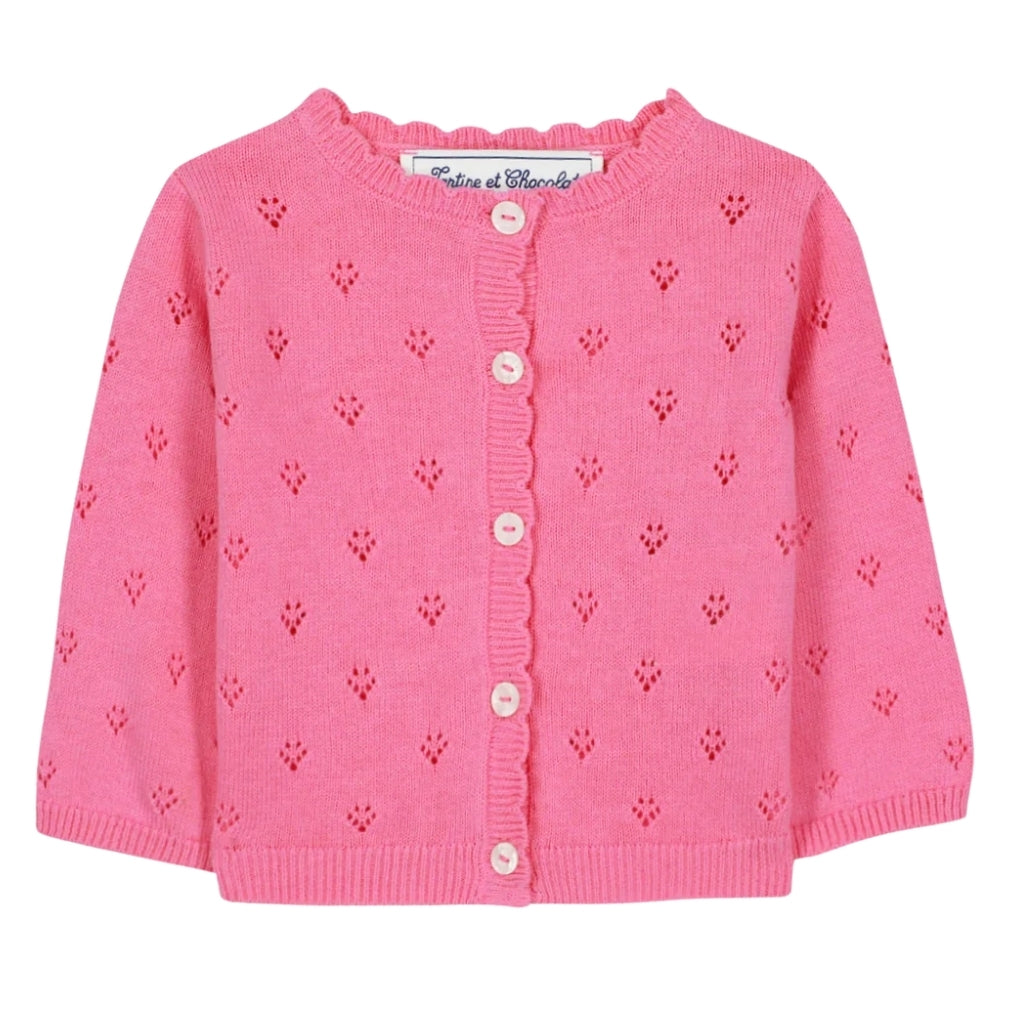 Tartine Et Chocolat Floral Knit Cardigan