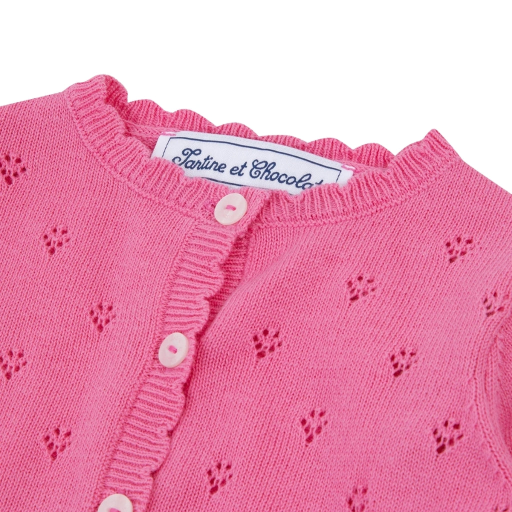 Tartine Et Chocolat Floral Knit Cardigan