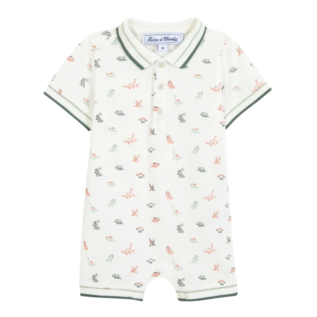 Tartine Et Chocolat Dino Pique Polo Romper