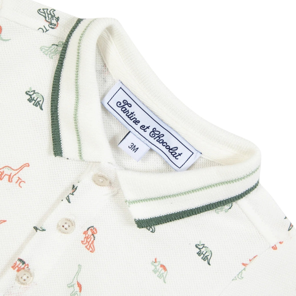 Tartine Et Chocolat Dino Pique Polo Romper