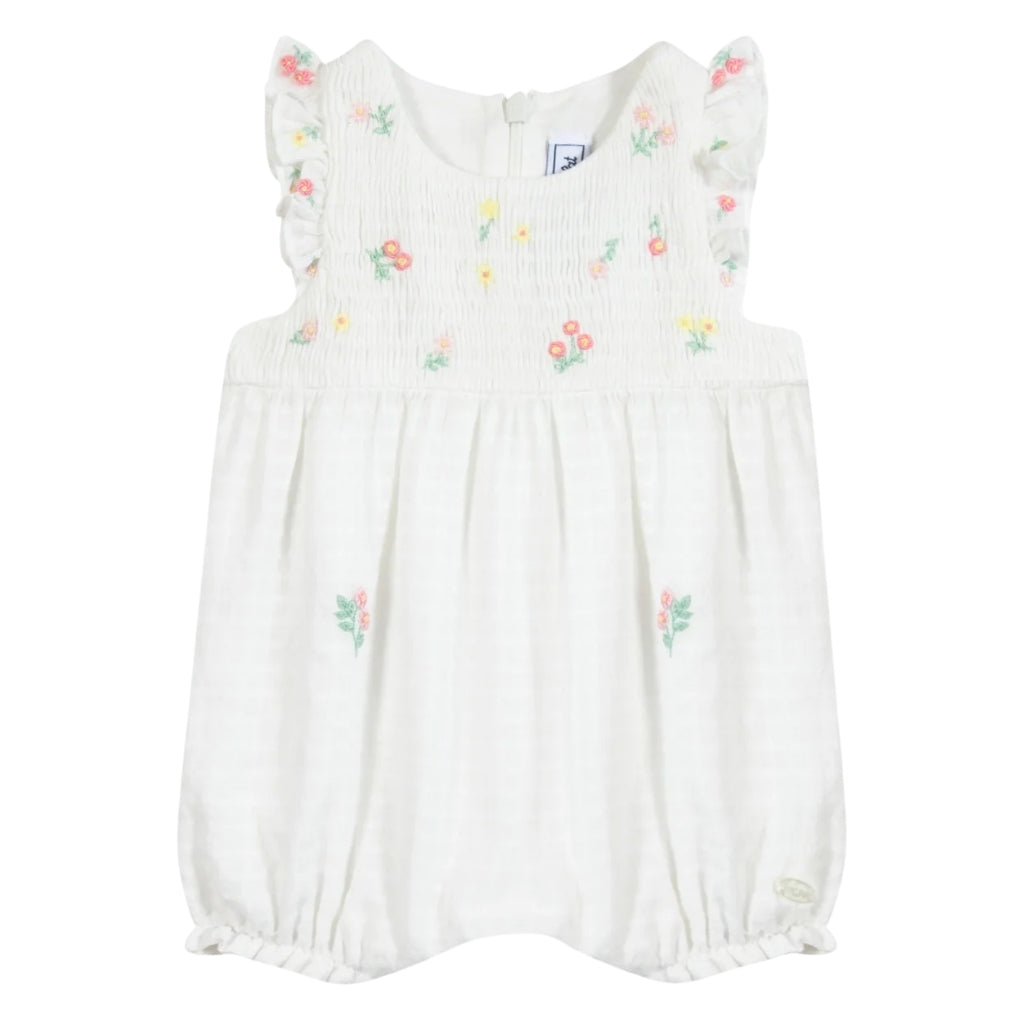 Tartine Et Chocolat Floral Embroidered Romper