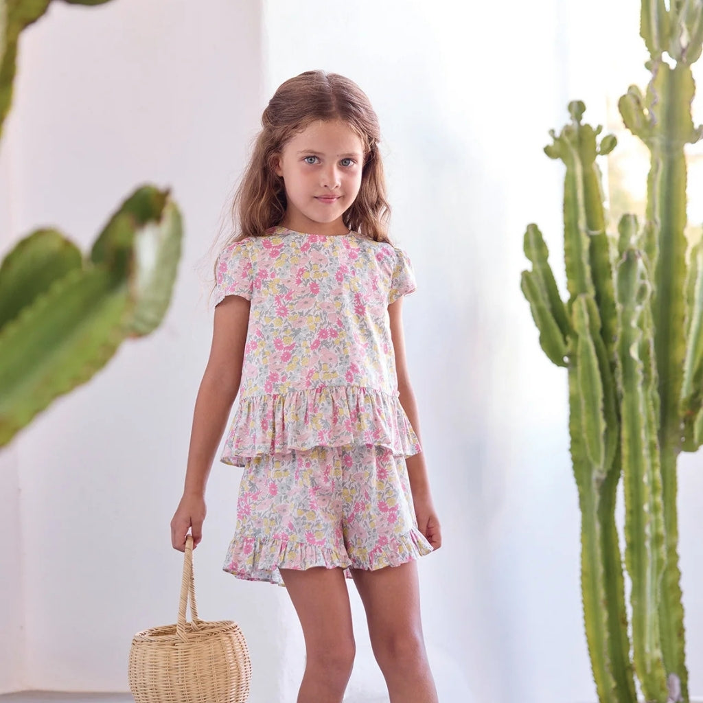Tartine Et Chocolat Liberty Print Top & Short Set