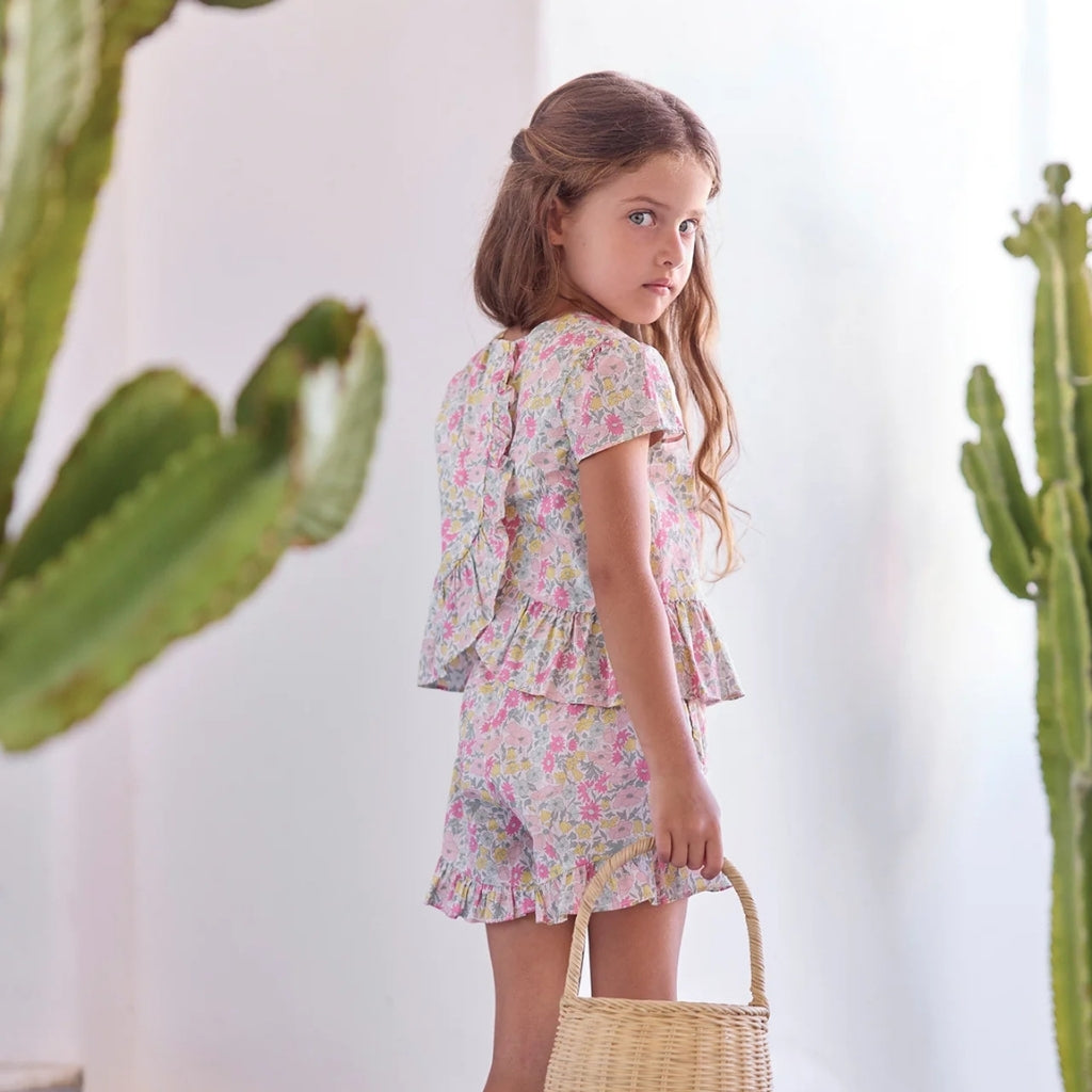 Tartine Et Chocolat Liberty Print Top & Short Set