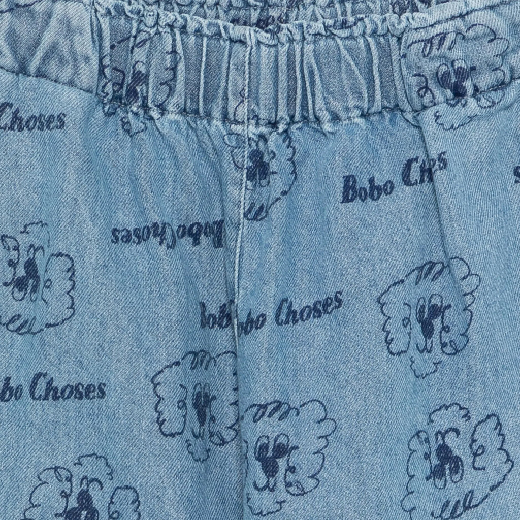 Bobo Choses Pickles the Dog All Over Light Denim Pants