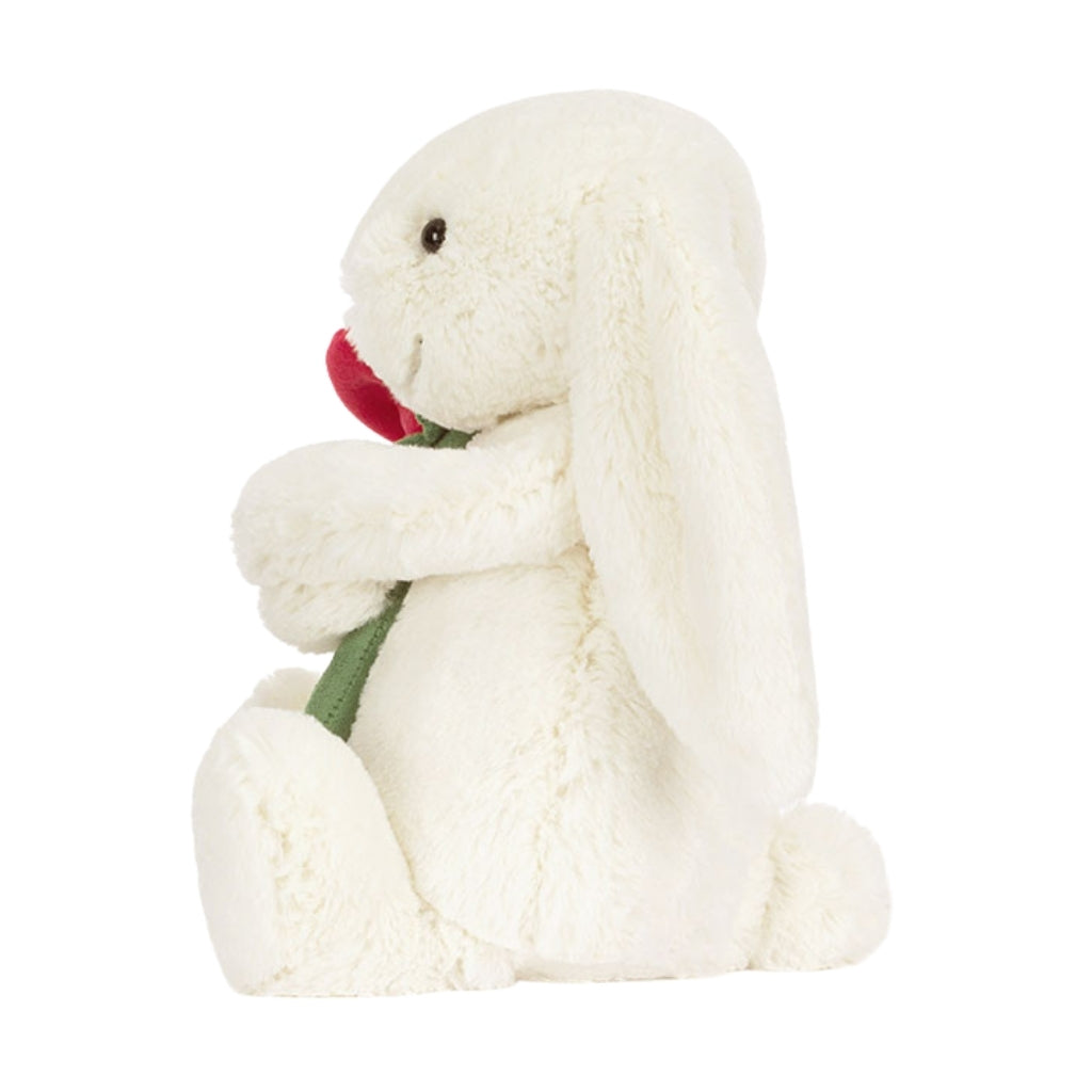 Jellycat Cream Bunny With Rose