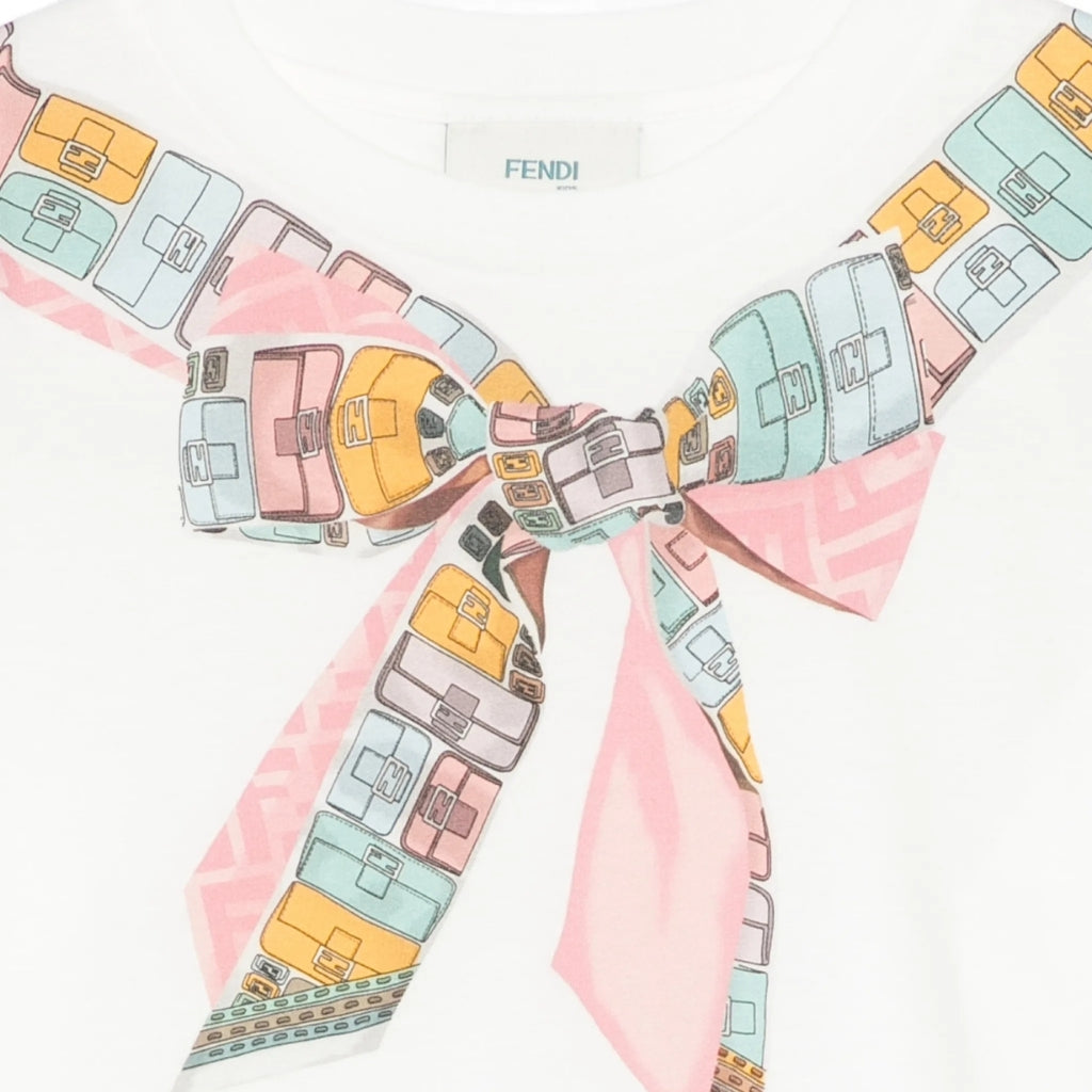Fendi Kids Scarf T-shirt