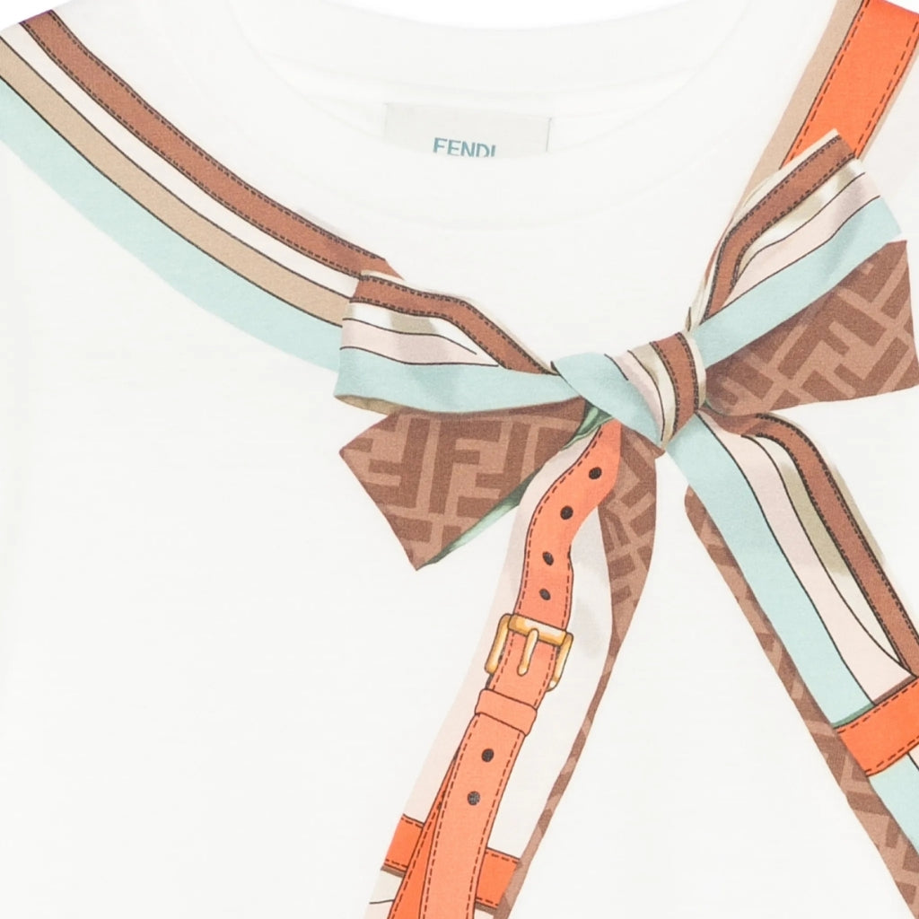 Fendi Kids Scarf T-shirt