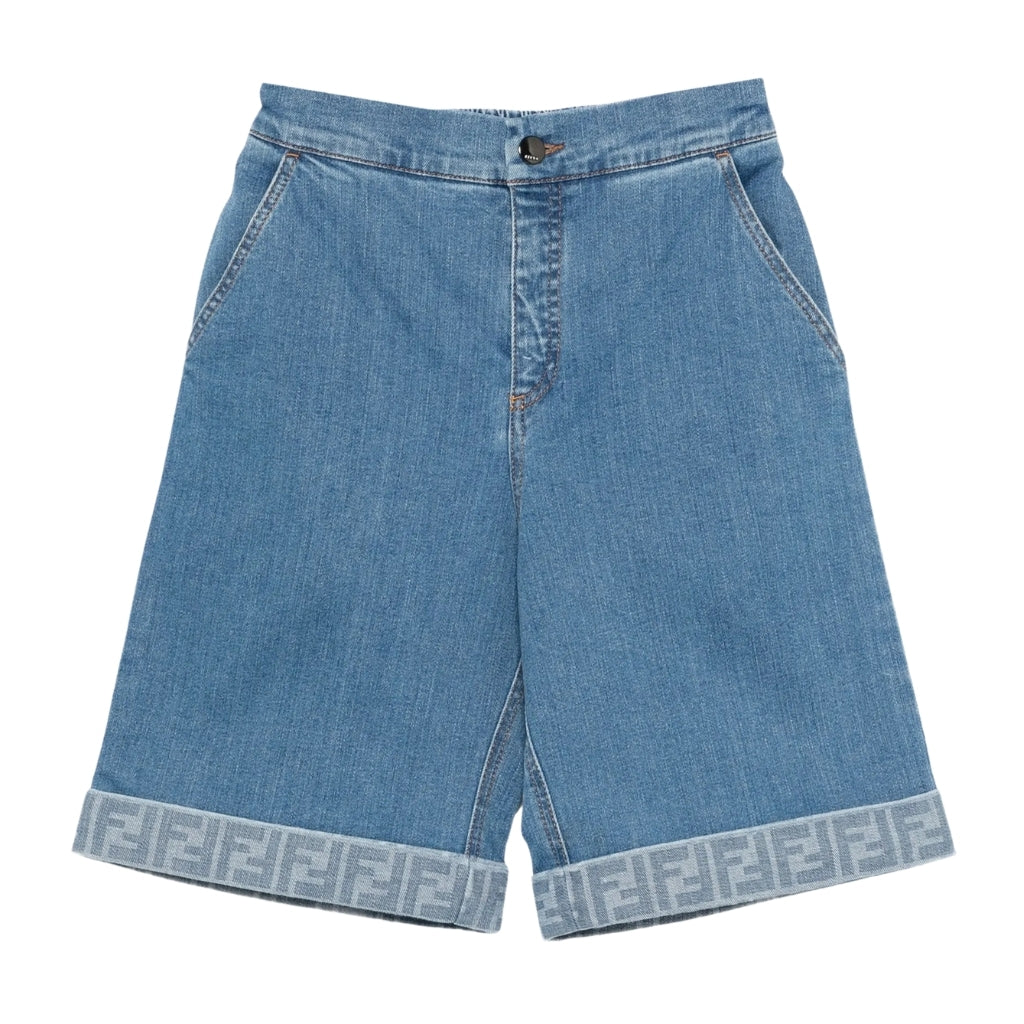 Fendi Kids Denim Shorts