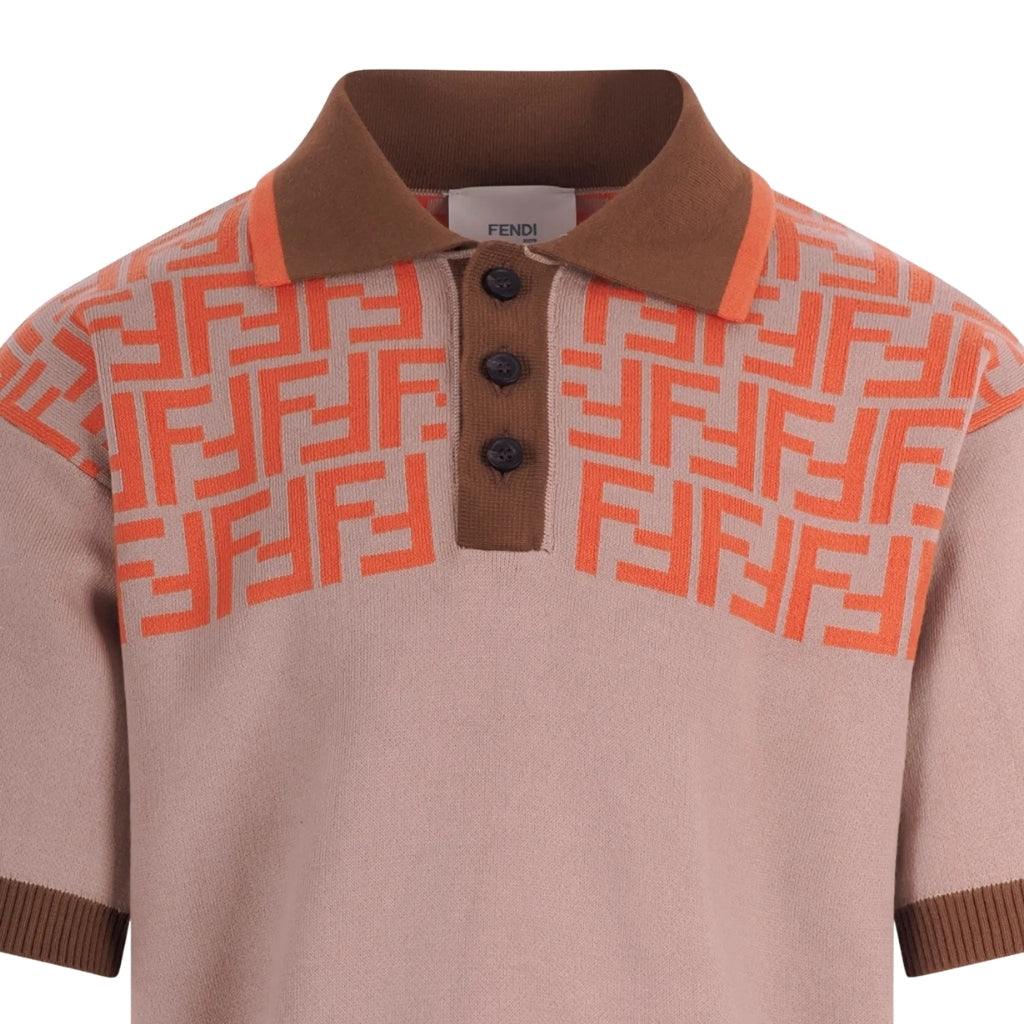 Fendi Kids Knit Polo T-shirt