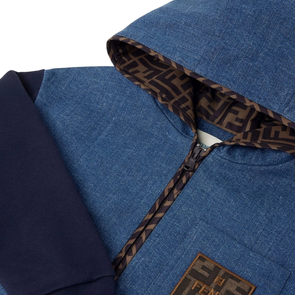 Fendi Kids Denim Sweatjacket