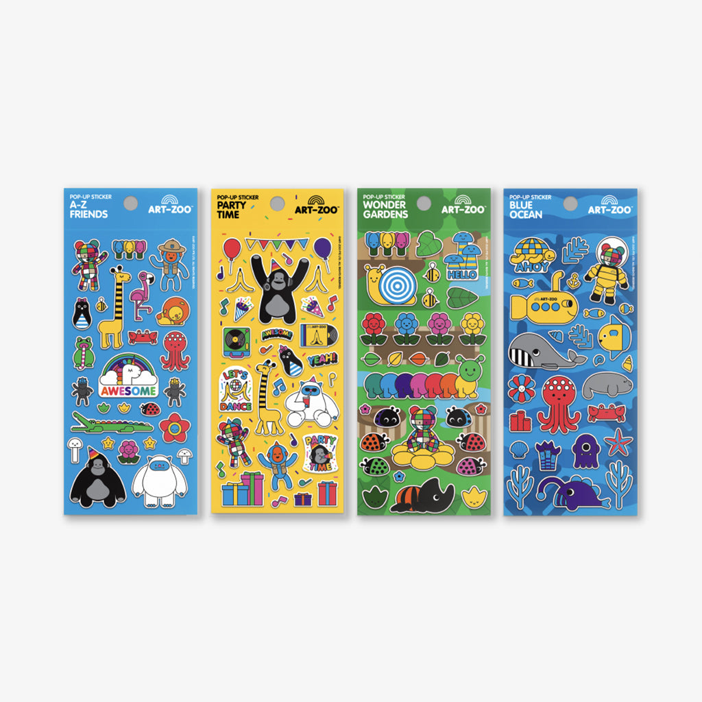 ART-ZOO Puffy Stickers - AZ Friends