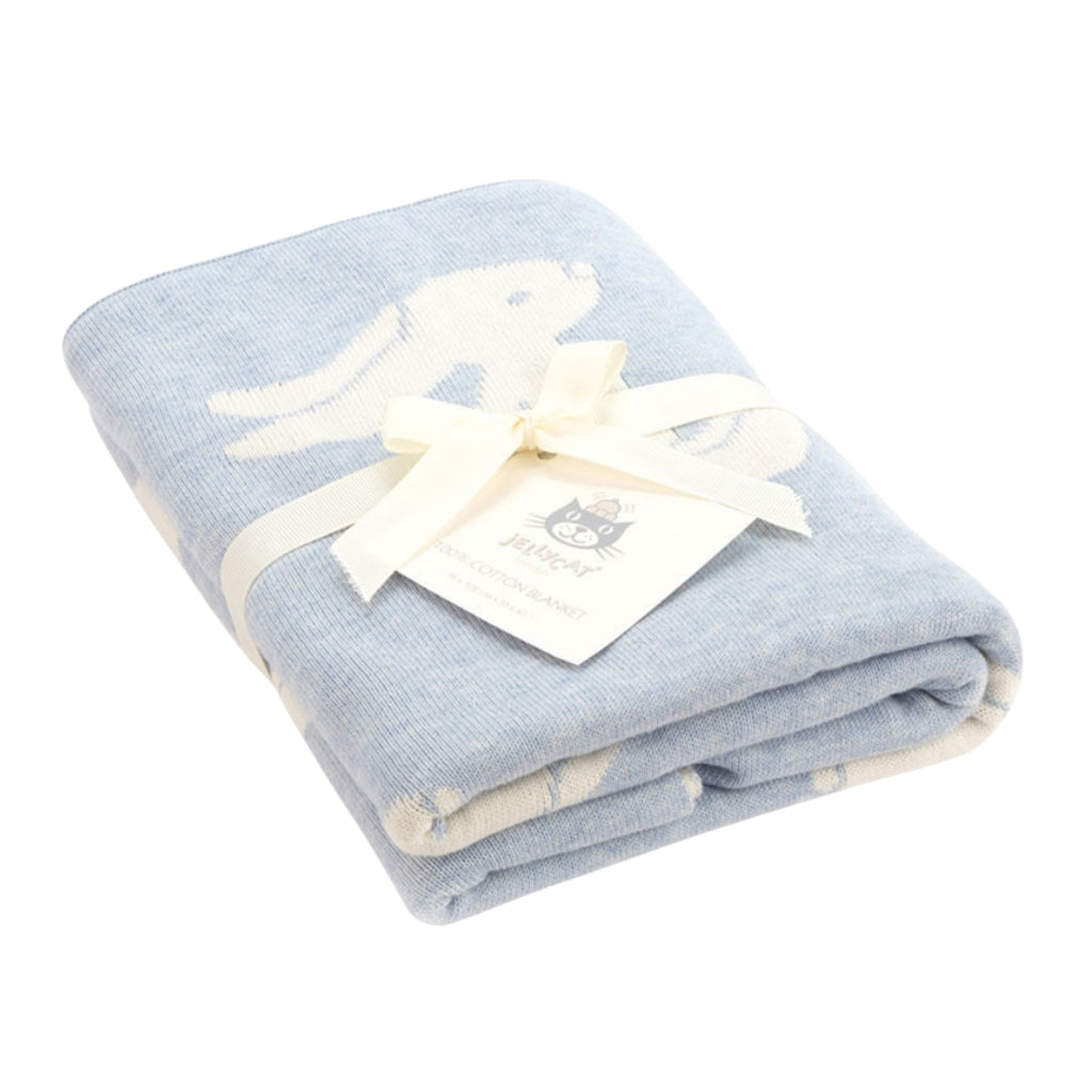 Jellycat Bashful Blue Bunny Blanket (Boxed)