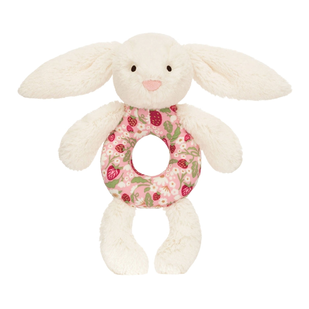Jellycat Blossom Cream Bunny 'Berry' Ring Rattle
