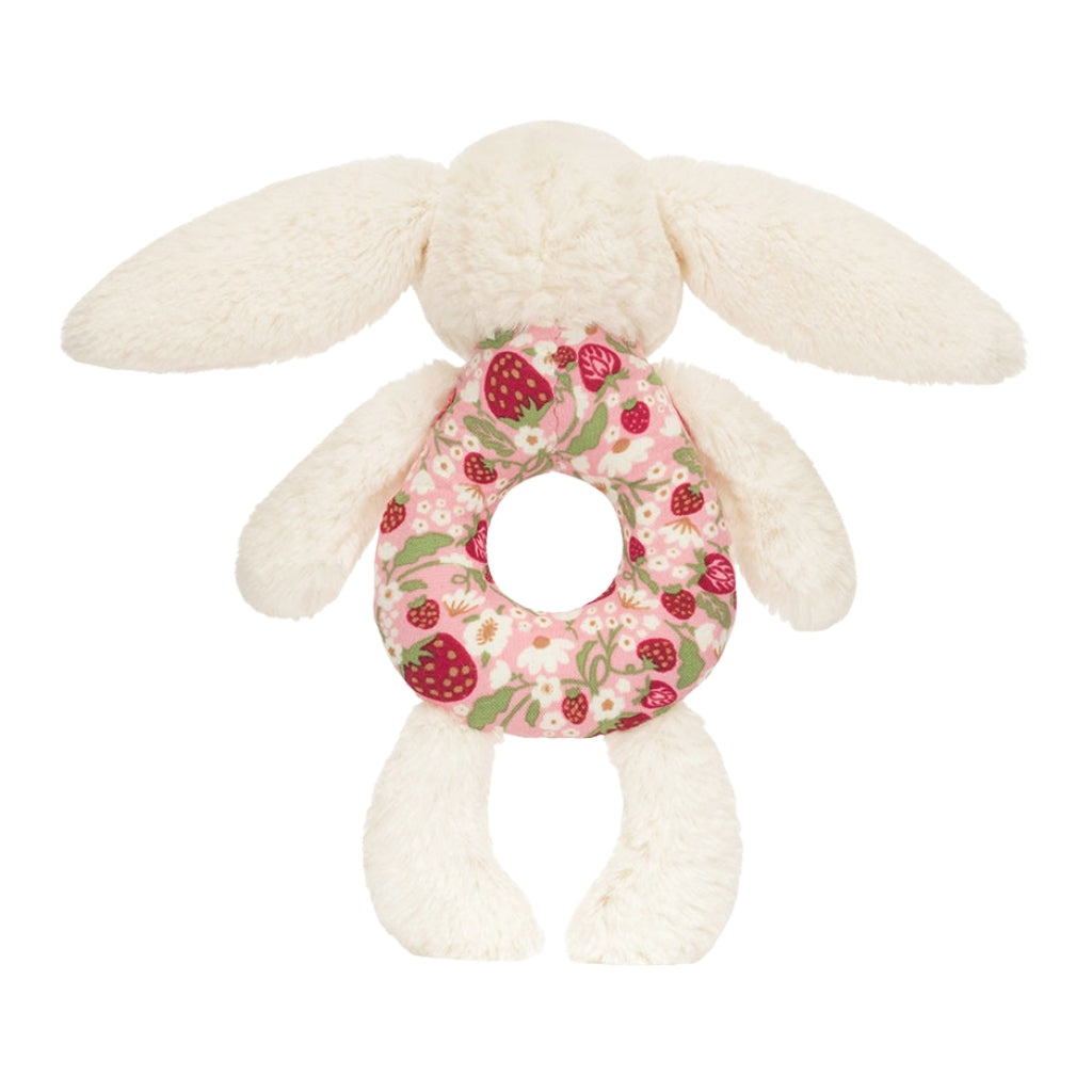 Jellycat Blossom Cream Bunny 'Berry' Ring Rattle