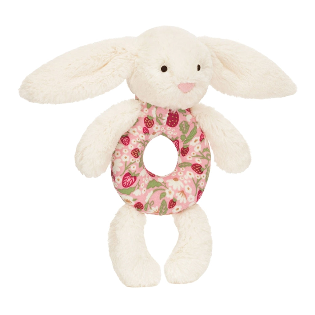 Jellycat Blossom Cream Bunny 'Berry' Ring Rattle