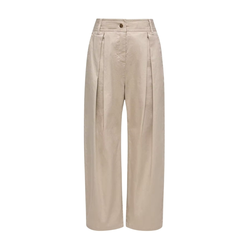 Moncler Enfant Pleated Stretch Cotton Gabardine Trousers