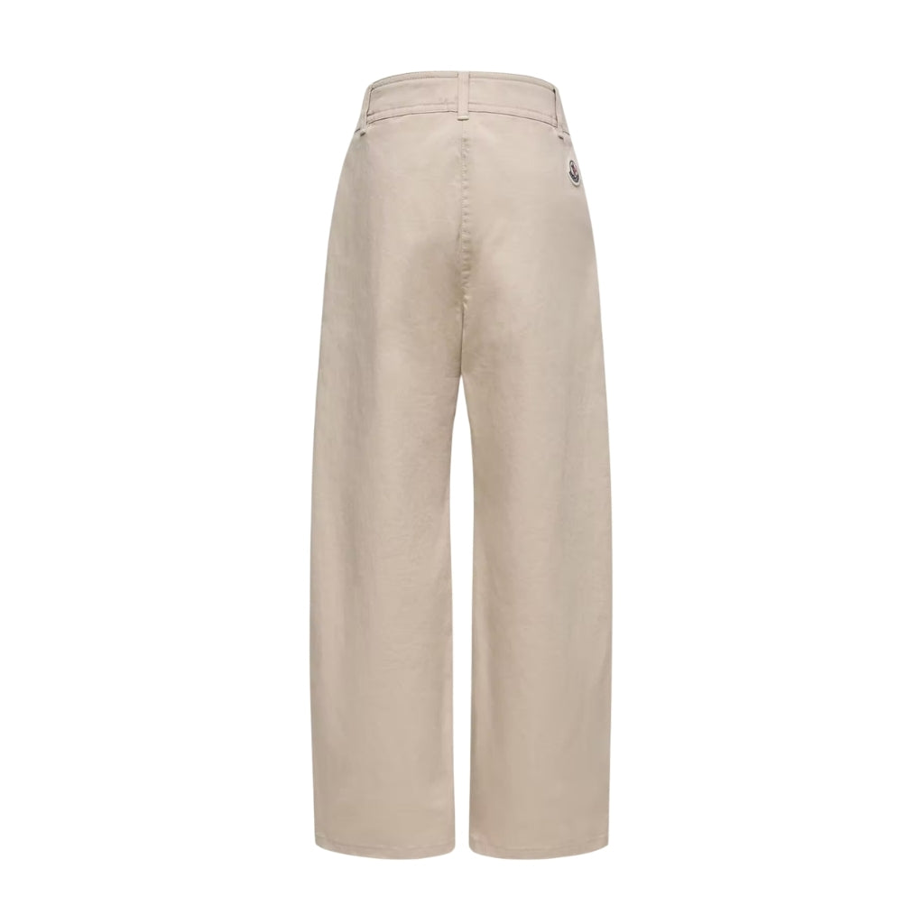 Moncler Enfant Pleated Stretch Cotton Gabardine Trousers