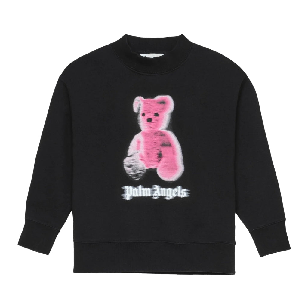Palm Angels Kids Pa Blurred Bear Crewneck