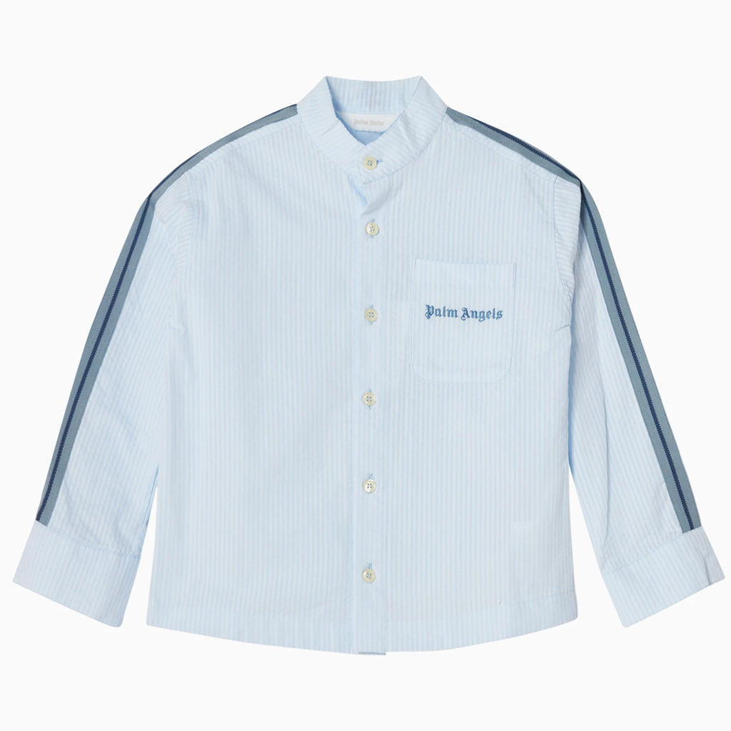 Palm Angels Kids Korean Collar Track Shirt