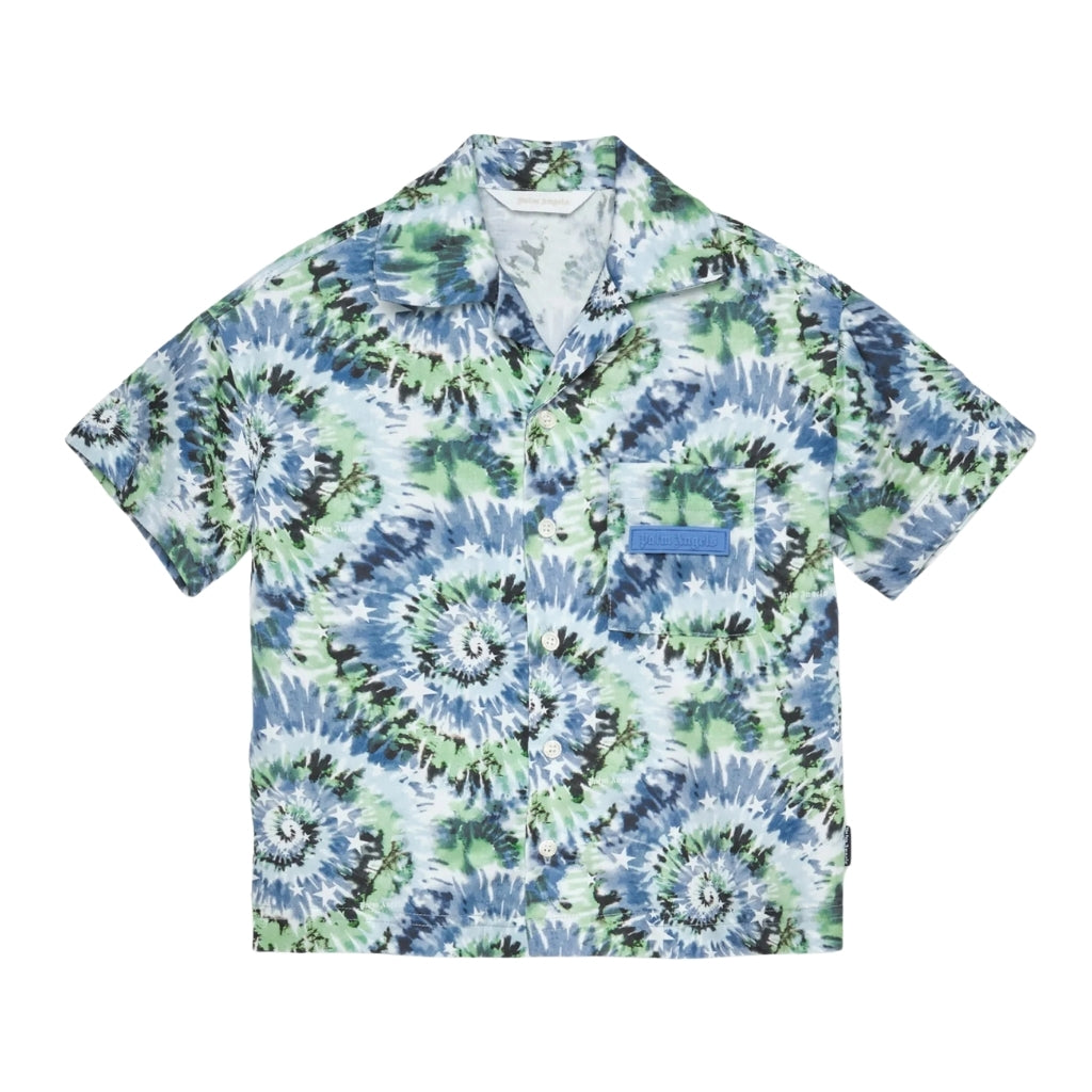 Palm Angels Kids Tie Dye Bowling Shirt