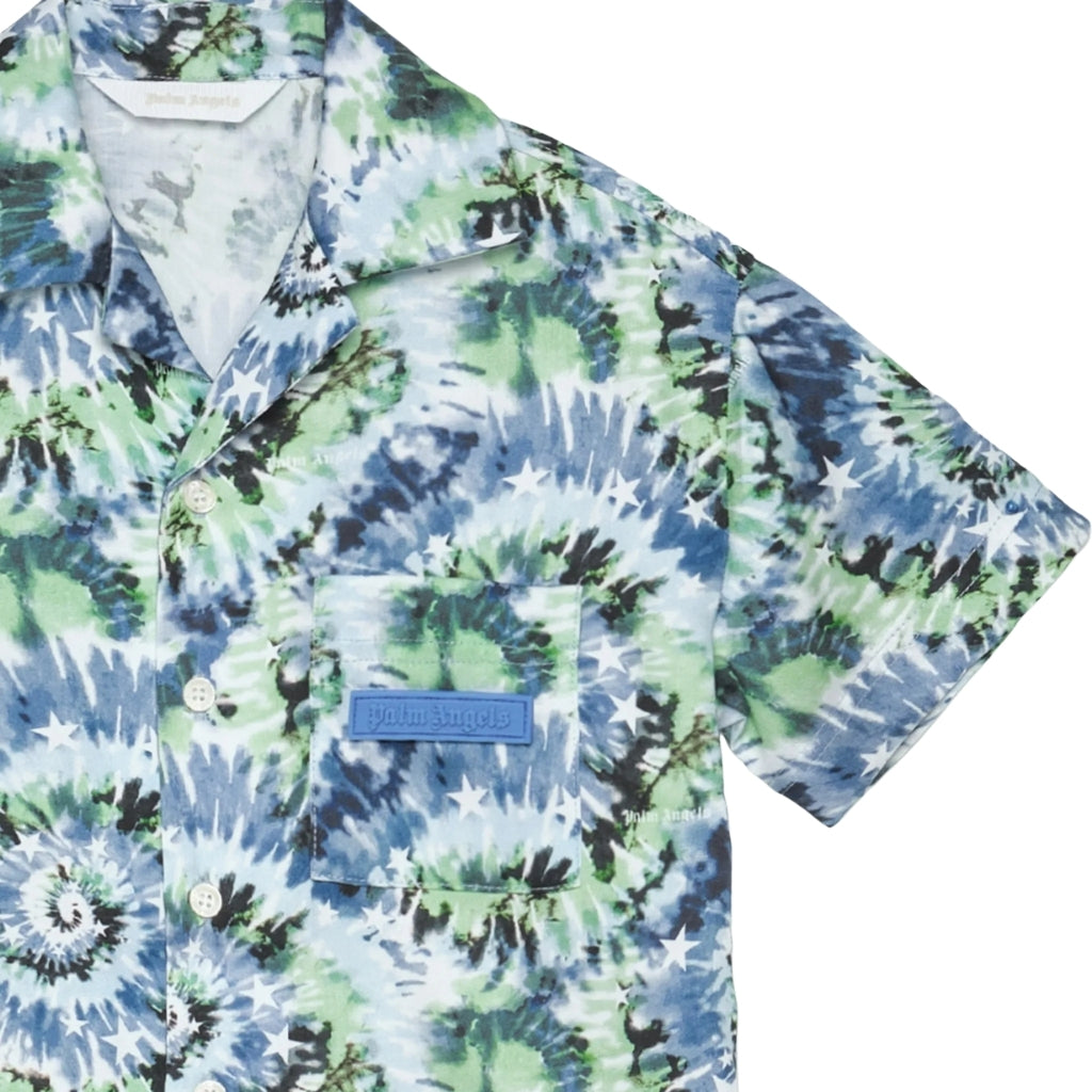 Palm Angels Kids Tie Dye Bowling Shirt