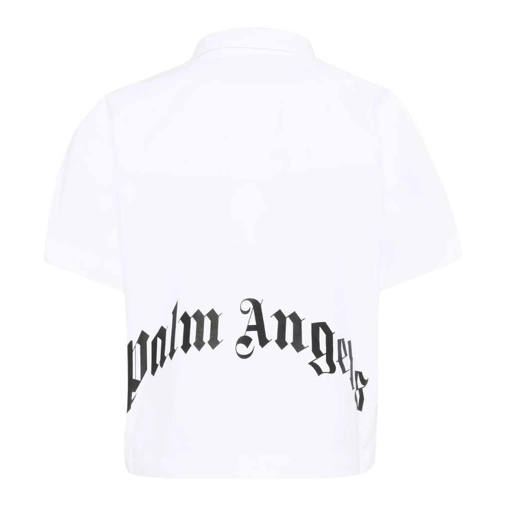 Palm Angels Kids Curved Logo Over Shirt