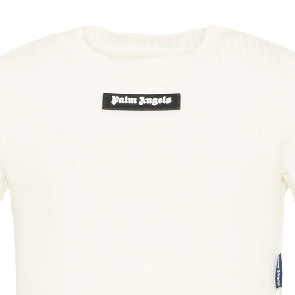 Palm Angels Kids Logo Rib Baby Tee