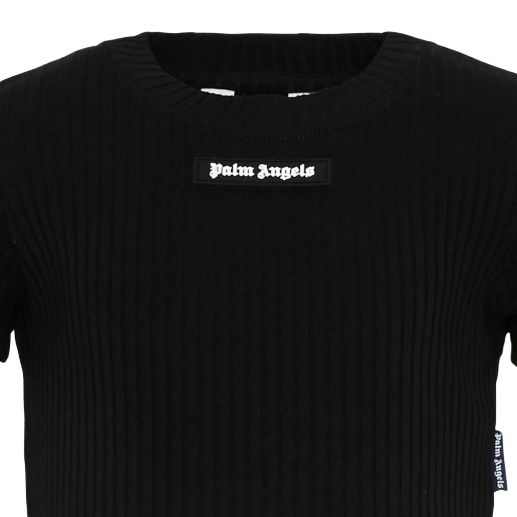 Palm Angels Kids Logo Rib Baby Tee