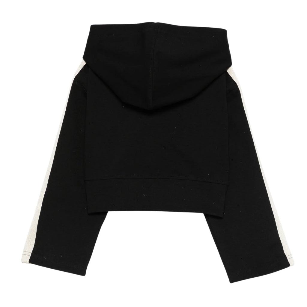 Palm Angels Kids Track Cropped Zip Hoodie