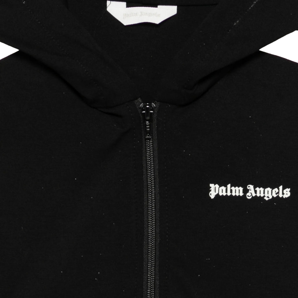 Palm Angels Kids Track Cropped Zip Hoodie