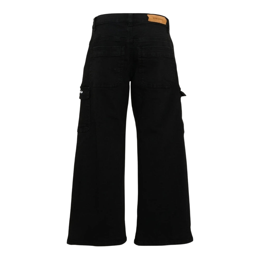 Palm Angels Kids Logo Cargo Drill Pants
