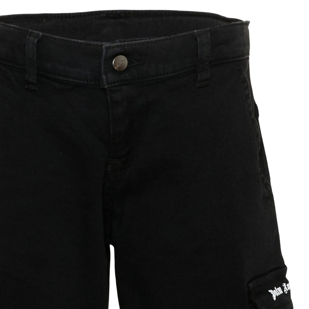 Palm Angels Kids Logo Cargo Drill Pants