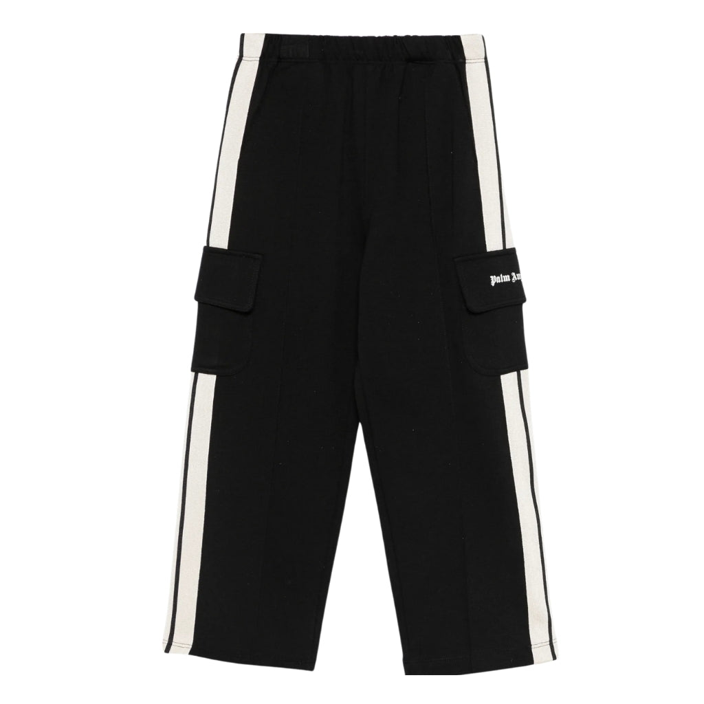 Palm Angels Kids Track Wide Leg Cargo Pant