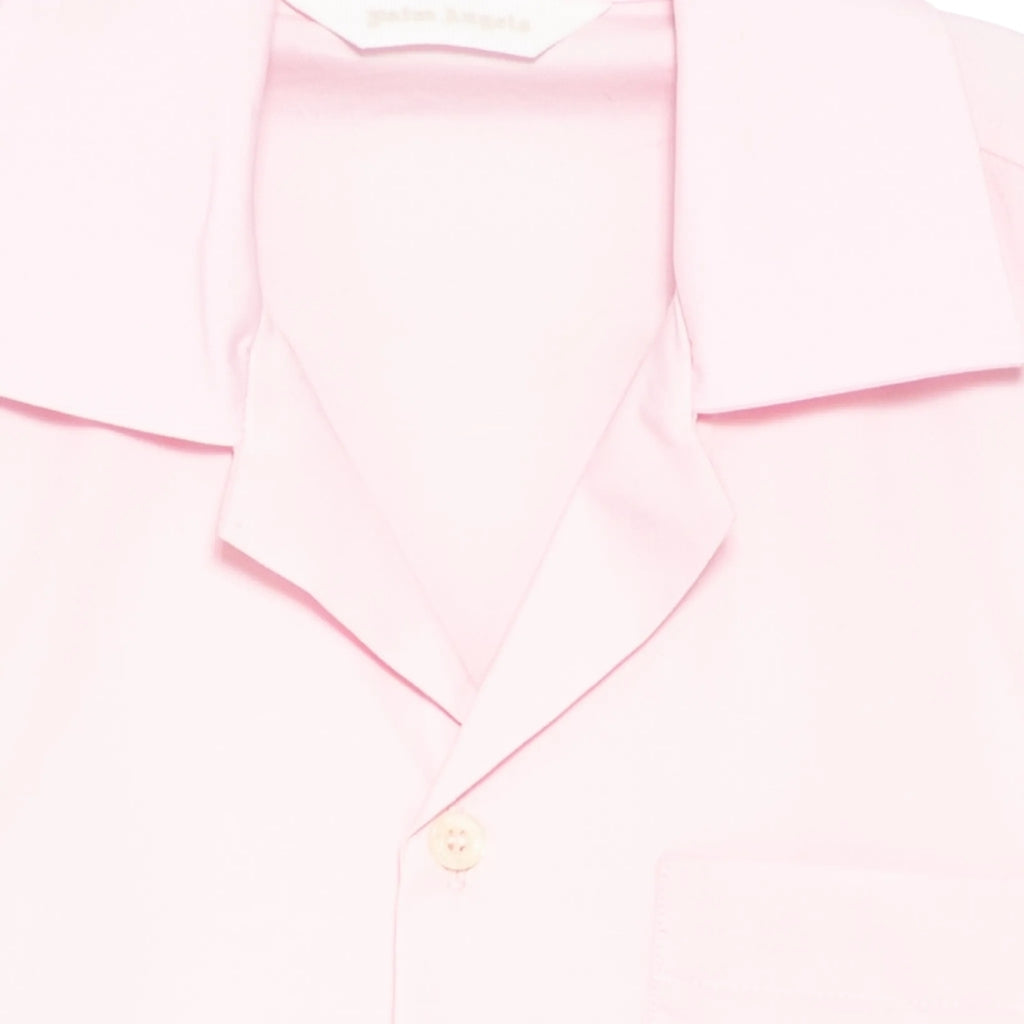 Palm Angels Kids Curved Logo Cropped Shirt