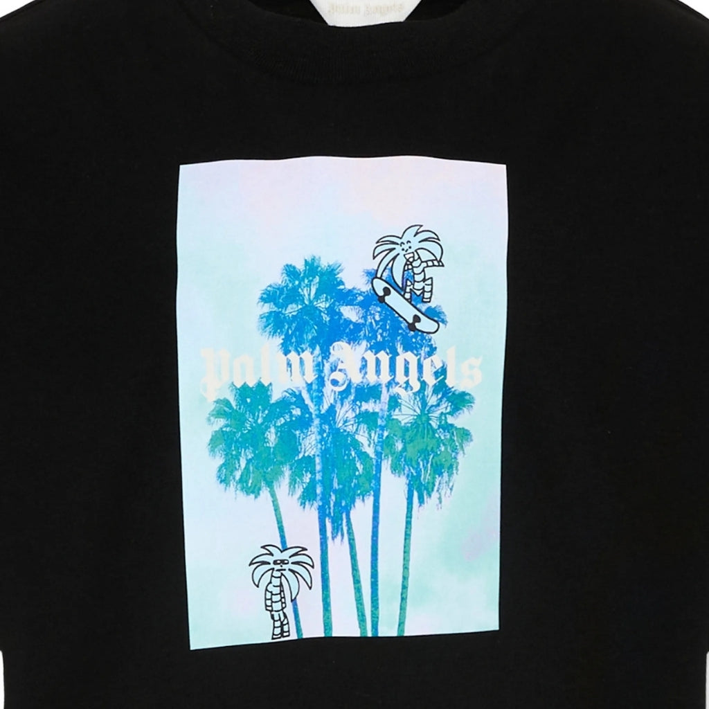 Palm Angels Kids Palms Landscape Over Tee