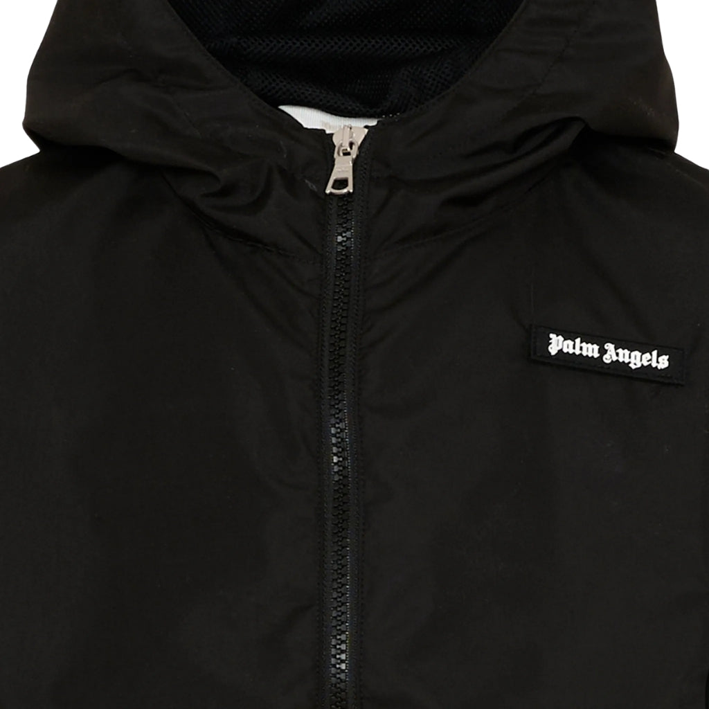 Palm Angels Kids Curvedlogo Hoodie Windbreaker