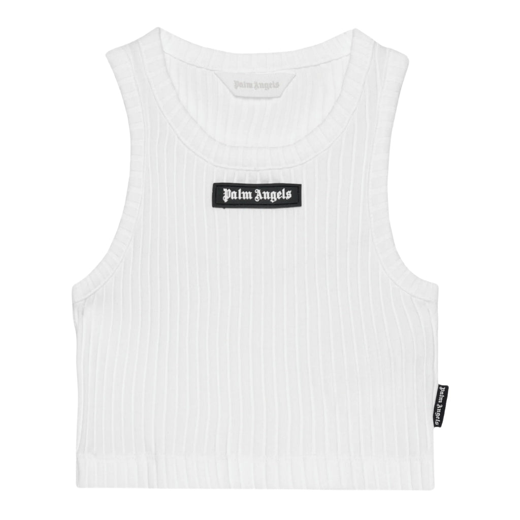 Palm Angels Kids Logo Rib Tank Top