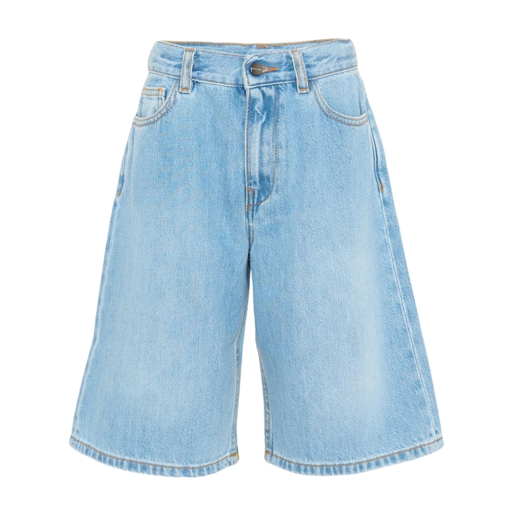 Palm Angels Kids Logo Baggy Denim Bermuda