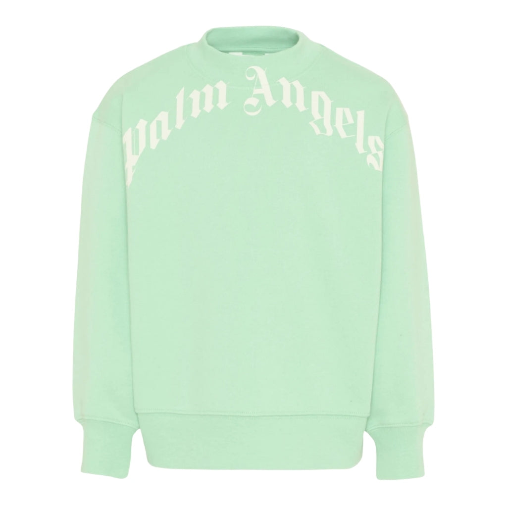 Palm Angels Kids Curved Logo Crewneck