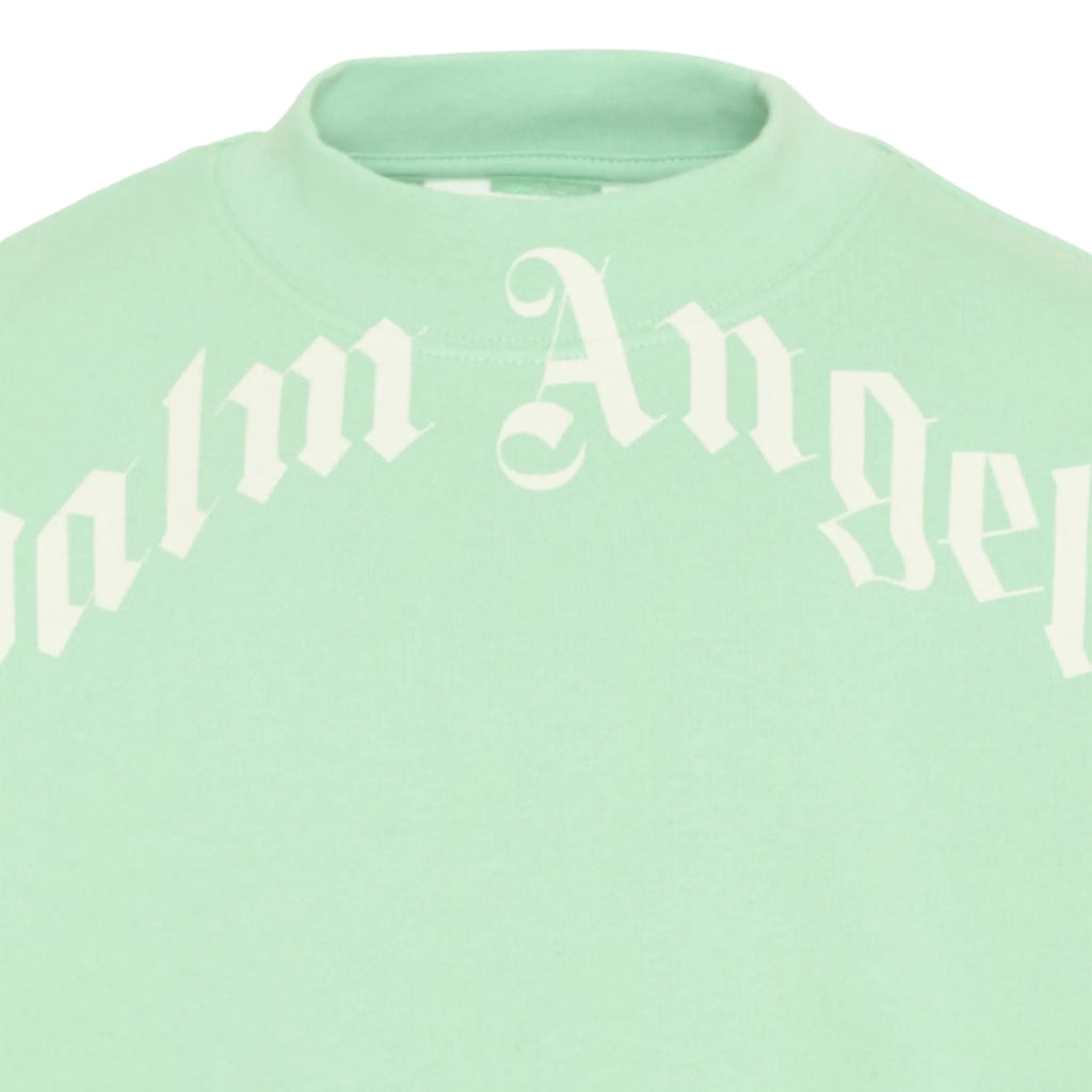 Palm Angels Kids Curved Logo Crewneck
