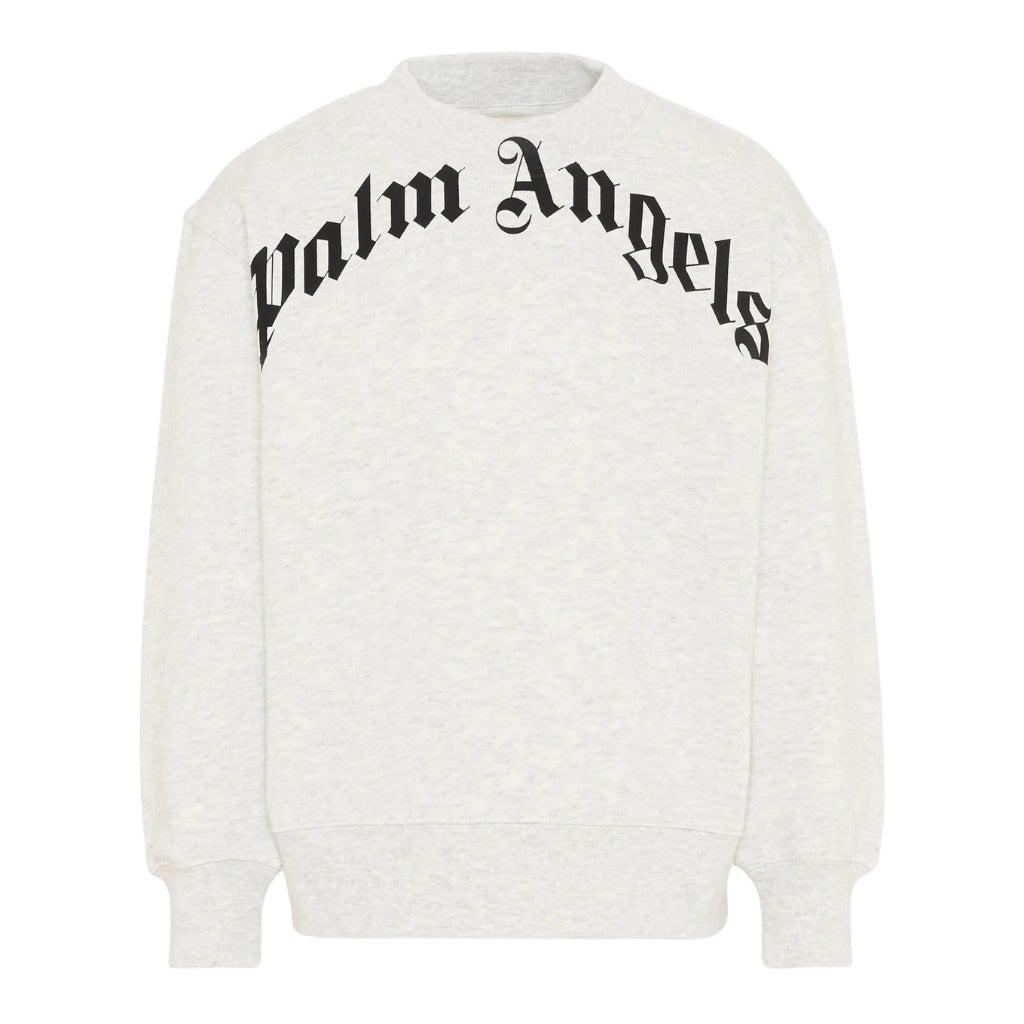 Palm Angels Kids Curved Logo Crewneck