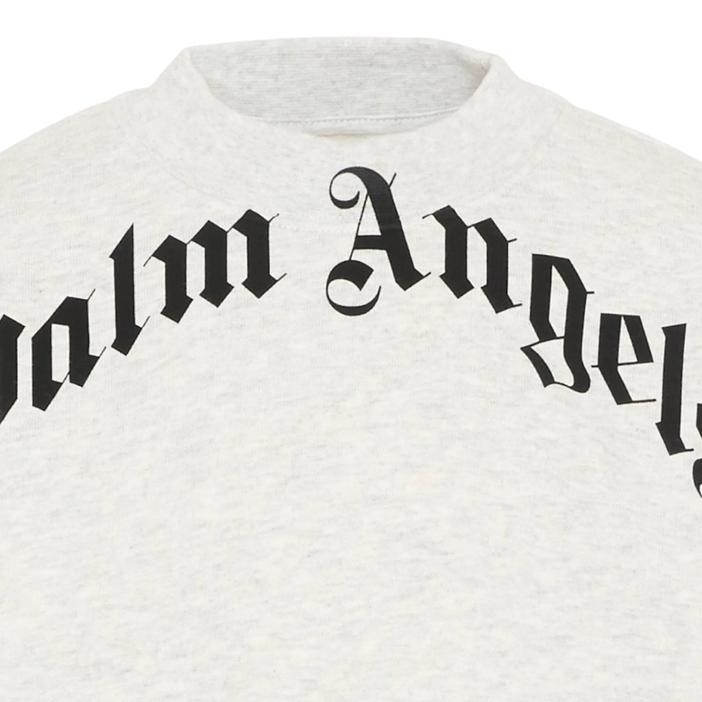 Palm Angels Kids Curved Logo Crewneck